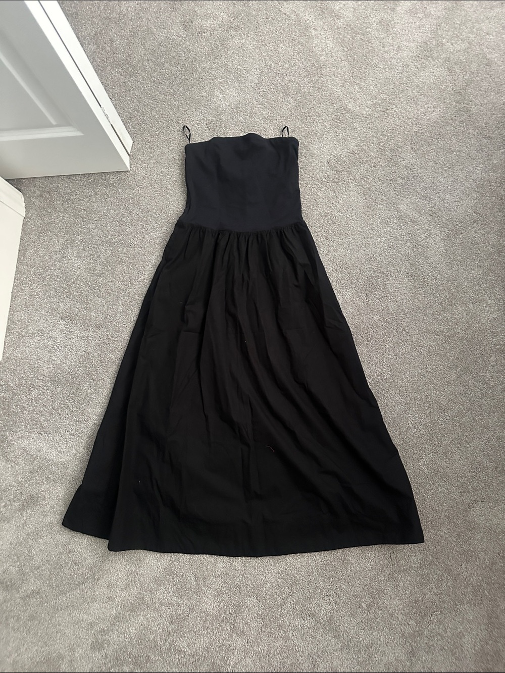 Babaton Black Strapless Maxi Dress